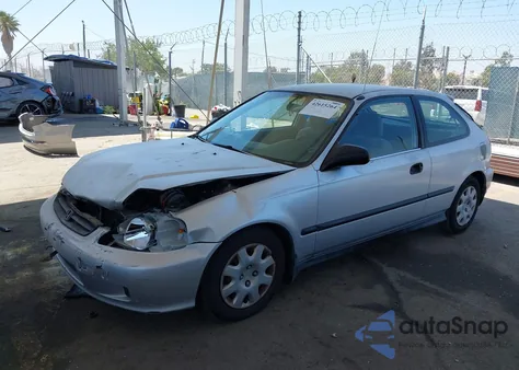 2000 Honda Civic Dx from USA, damaged, VIN 2HGEJ6446YH104195